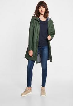 Rückansicht von Derbe Traveby_fisher Regenmantel Damen olive