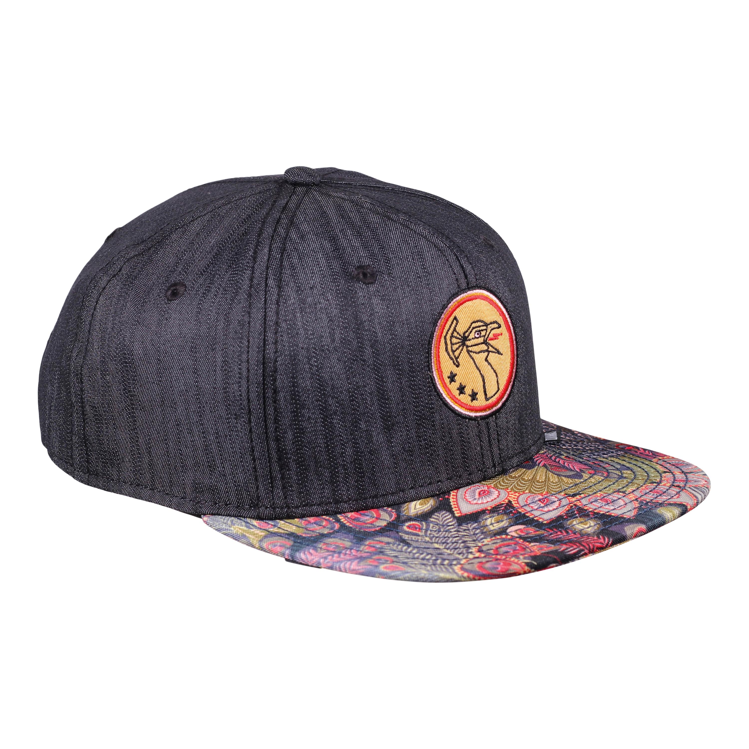 Djinns Peacock Linen Cap Black