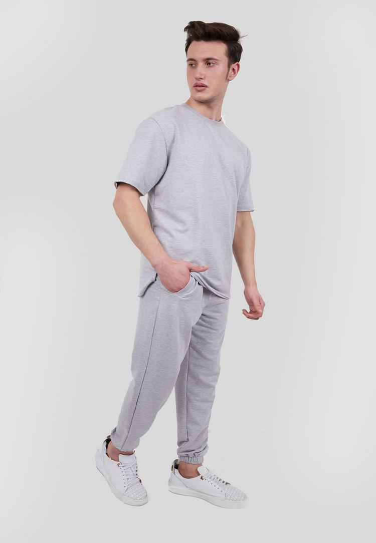 Tom Barron Tom Barron aus Oversize-Shirt und Jogginghose Trainingsanzug Herren - grey - 4 | SportScheck