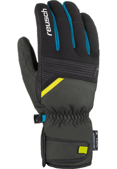 Rückansicht von Reusch Bradley Skihandschuhe dark granite-safety yellow