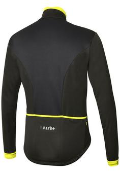 Rückansicht von RH+ Logo II Jacket Fahrradjacke Herren black-yellow fluo