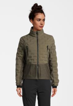 Rückansicht von RH+ 5 Elements Hybrid Bomber Funktionsjacke Damen kaluga/kaki melange