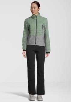 Rückansicht von RH+ 5 Elements Hybrid Bomber Funktionsjacke Damen ivy green-medium grey melange