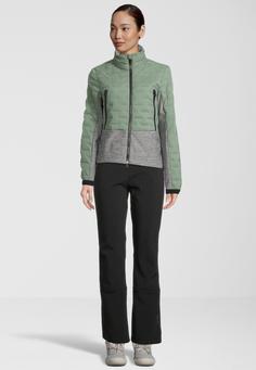 Rückansicht von RH+ 5 Elements Hybrid Bomber Funktionsjacke Damen ivy green/medium grey melange