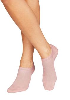 Rückansicht von Bench Sneakersocken Freizeitsocken ecru grau rosa schwarz