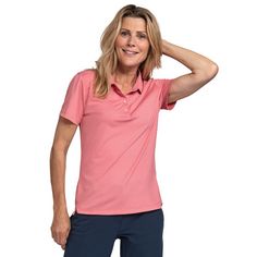 Rückansicht von Schöffel Polo Shirt Vilan L Poloshirt Damen 3245 rosa