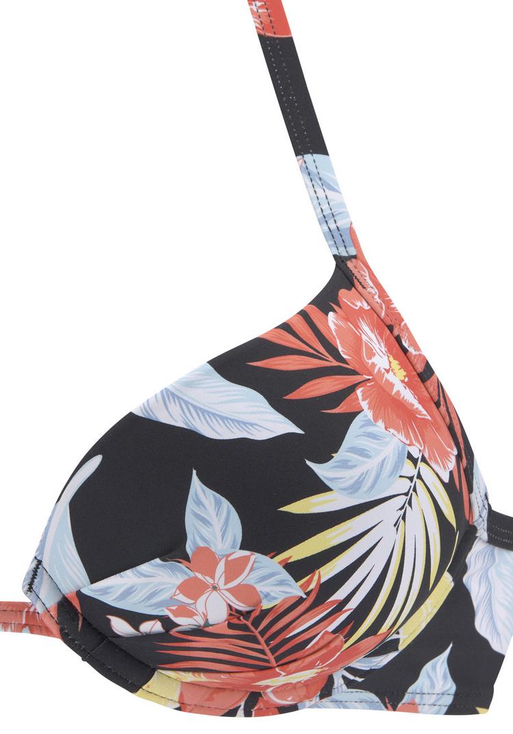 S.OLIVER S.OLIVER Push-Up-Bikini-Top Bikini Oberteil Damen - schwarz-bedruckt - 1 | SportScheck