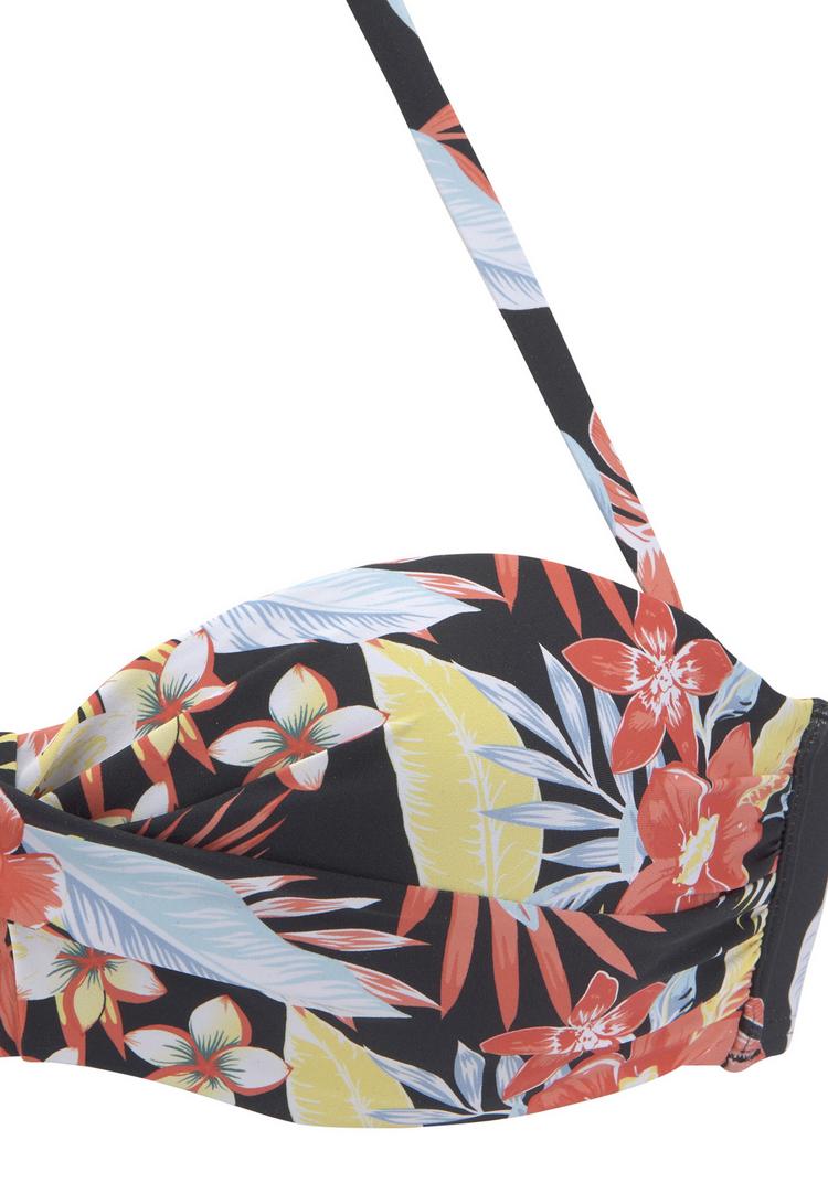 S.OLIVER S.OLIVER B&uuml;gel-Bandeau-Bikini-Top Bikini Oberteil Damen - schwarz-bedruckt - 1 | SportScheck