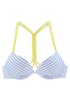 VENICE BEACH Push-Up-Bikini-Top Bikini Oberteil Damen - schwarz-wei&szlig;-limette