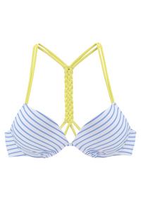 VENICE BEACH Push-Up-Bikini-Top Bikini Oberteil Damen - schwarz-wei&szlig;-limette