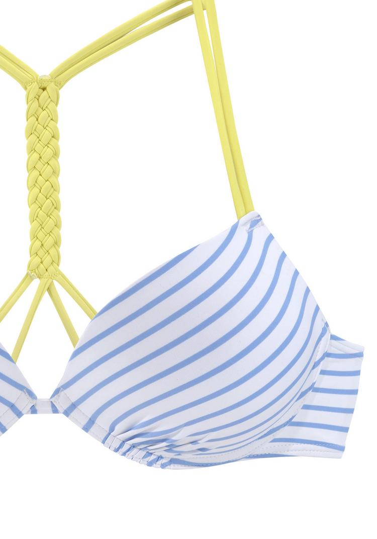 VENICE BEACH VENICE BEACH Push-Up-Bikini-Top Bikini Oberteil Damen - schwarz-wei&szlig;-limette - 1 | SportScheck