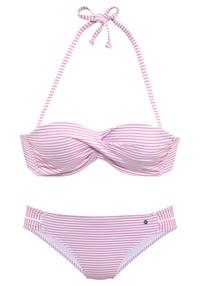 S.OLIVER Bikini Set Damen - ros&eacute;-wei&szlig;