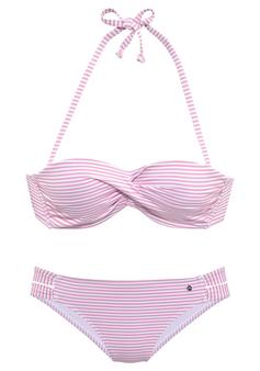 S.OLIVER Bikini Set Damen rosé-weiß