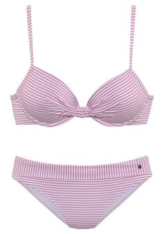 S.OLIVER Bikini Set Damen rosé-weiß