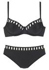 Lascana B&uuml;gel-Bikini Bikini Set Damen - schwarz-wei&szlig;-goldfarben