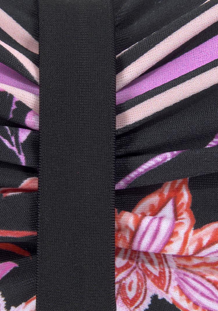 Lascana Lascana B&uuml;gel-Bandeau-Bikini-Top Bikini Oberteil Damen - schwarz-pink - 2 | SportScheck