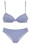 S.OLIVER Bikini Set Damen - hellblau-wei&szlig;