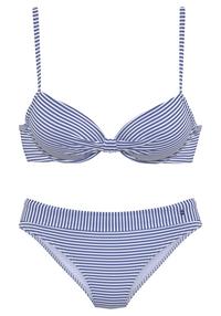 S.OLIVER Bikini Set Damen - hellblau-wei&szlig;