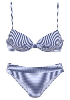 S.OLIVER Bikini Set Damen hellblau-weiß