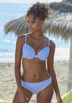 Rückansicht von S.OLIVER Bikini Set Damen hellblau-weiß