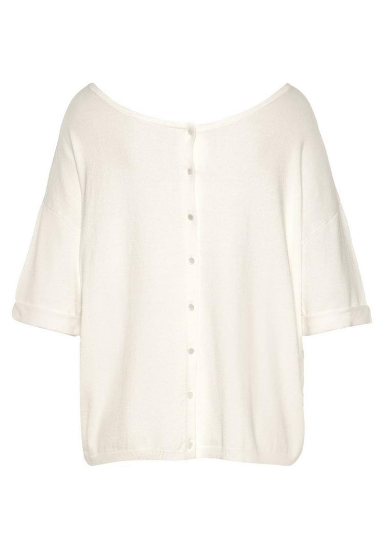 Vivance Vivance Kurzarmpullover Rundhalspullover Damen - wei&szlig; - 0 | SportScheck