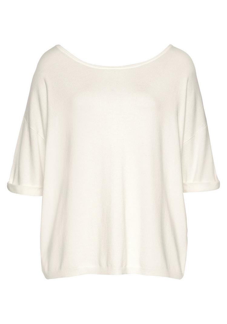 Vivance Vivance Kurzarmpullover Rundhalspullover Damen - wei&szlig; - 0 | SportScheck