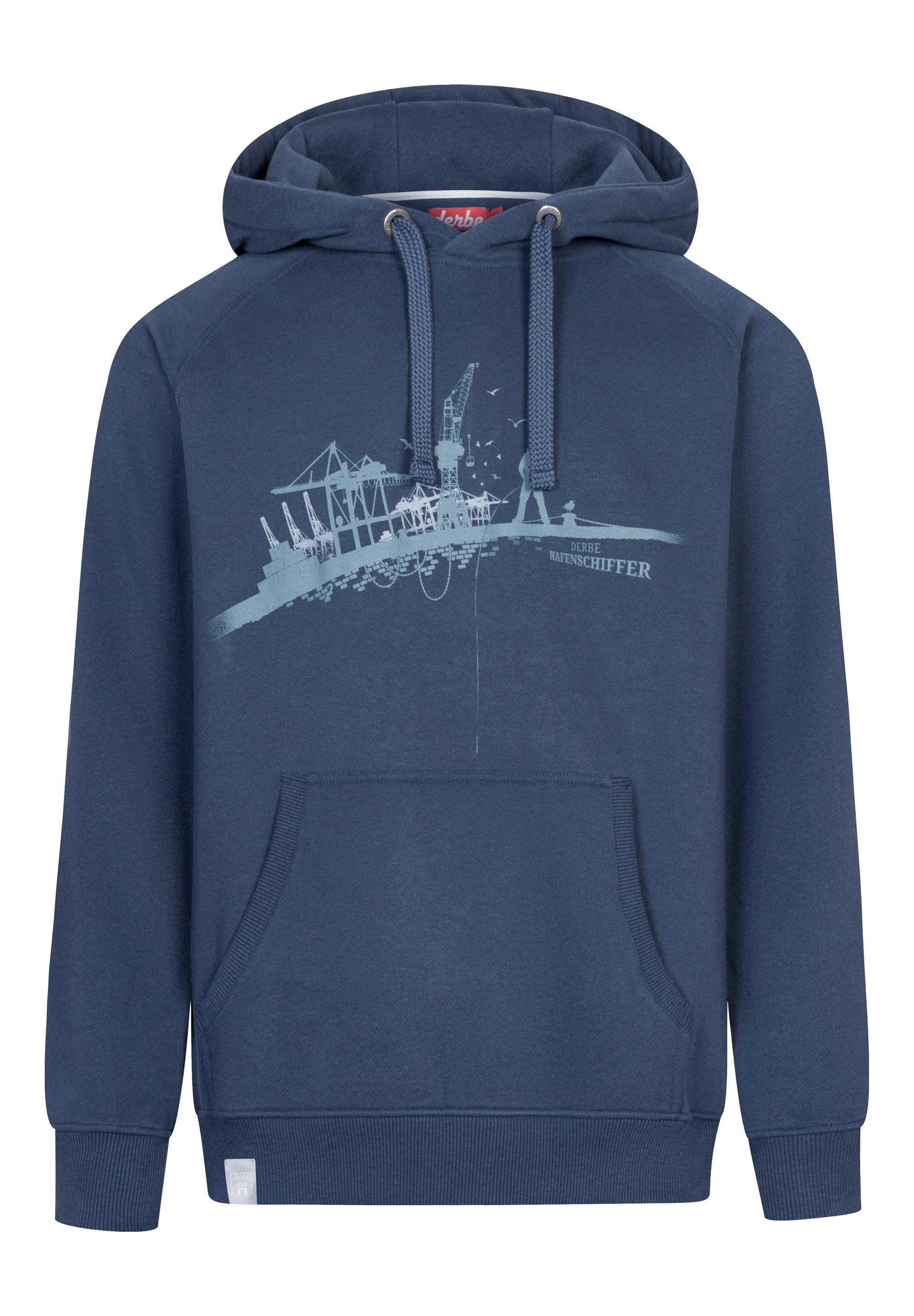 Derbe Hafenschiffer Hoodie Herren navy