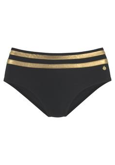 Lascana Bikini-Hose Bikini Hose Damen schwarz-goldfarben