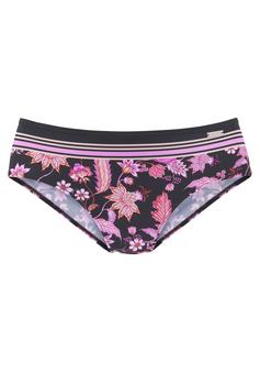 Lascana Bikini-Hose Bikini Hose Damen schwarz-pink