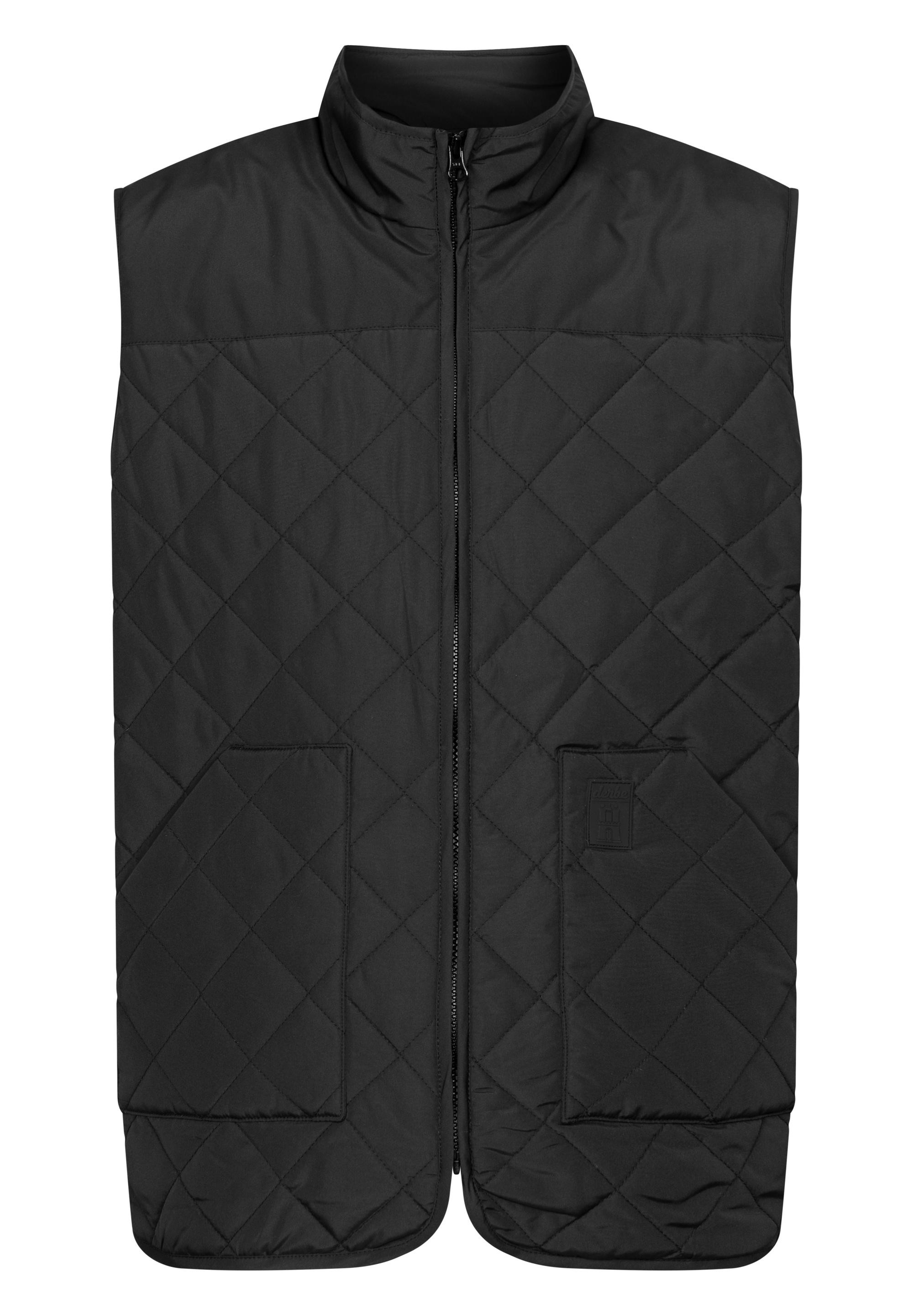Derbe Quiltby Vest Steppweste schwarz