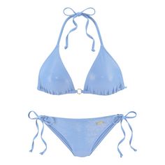 Lascana Triangel-Bikini Bikini Set Damen hellblau