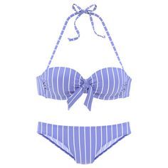 Vivance Bügel-Bandeau-Bikini Bikini Set Damen blau-creme