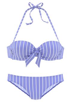 Vivance Bügel-Bandeau-Bikini Bikini Set Damen blau-creme