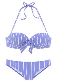 Vivance B&uuml;gel-Bandeau-Bikini Bikini Set Damen blau creme