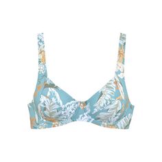 sunseeker Bügel-Bikini-Top Bikini Oberteil Damen aquablau-bedruckt