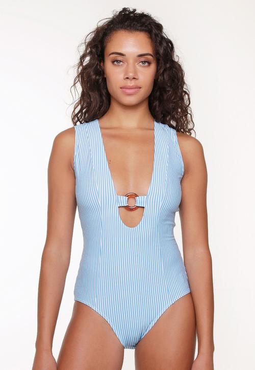 Rückansicht von LingaDore Swimsuit Badeanzug Damen Stripes print