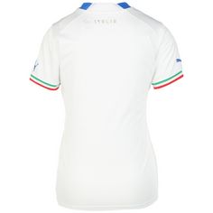 Rückansicht von PUMA Italien Away 2022/2023 Fußballtrikot Damen weiß / blau