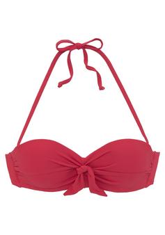 Lascana Bügel-Bandeau-Bikini-Top Bikini Oberteil Damen rot