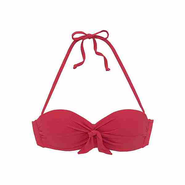 Lascana Bügel-Bandeau-Bikini-Top Bikini Oberteil Damen rot