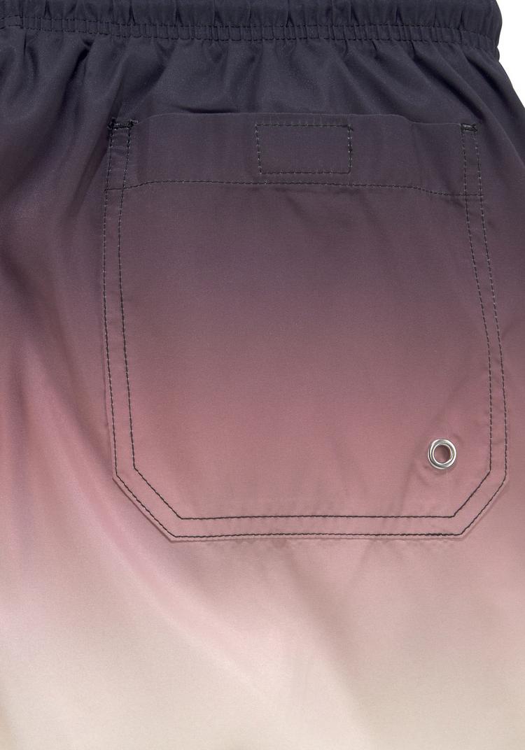 Buffalo Buffalo Badeshorts Badehose Herren - schwarz-orange - 1 | SportScheck