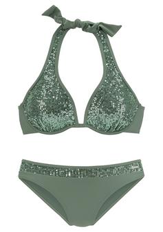 BRUNO BANANI Bügel-Bikini Bikini Set Damen smaragd