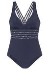 Lascana Badeanzug Badeanzug Damen - marine-leo