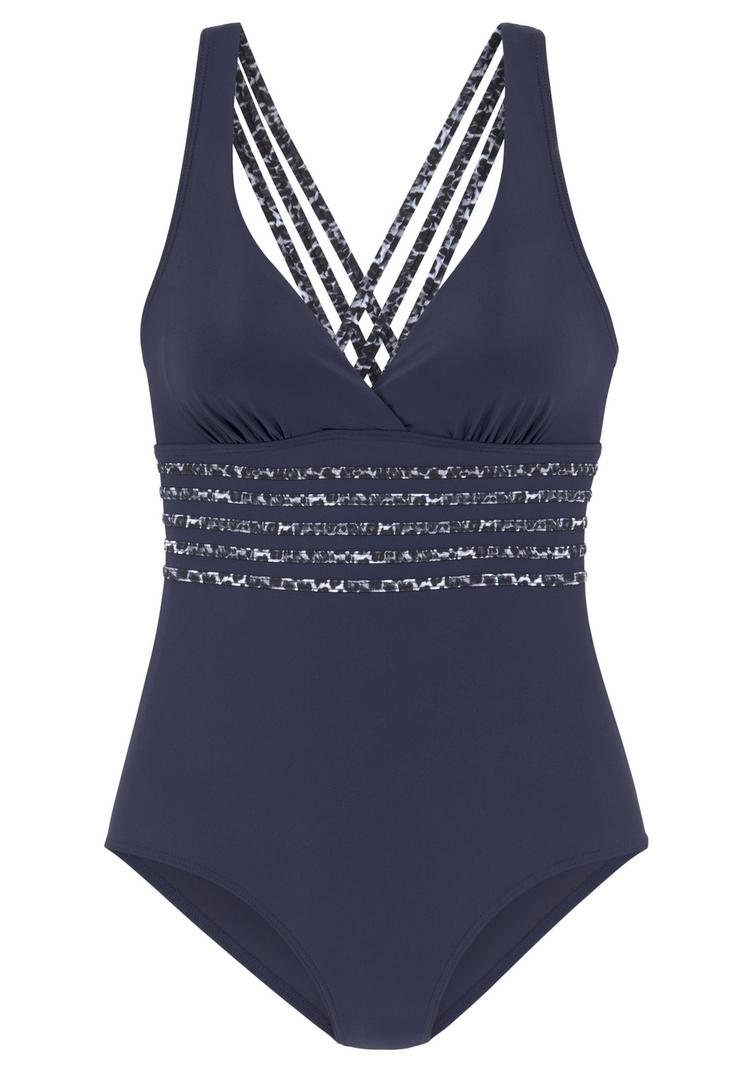 Lascana Lascana Badeanzug Badeanzug Damen - marine-leo - 0 | SportScheck