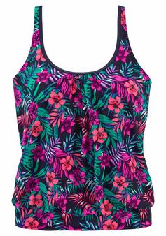 VENICE BEACH Oversize-Tankini-Top Tankini Oberteil Damen marine bedruckt