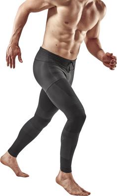 Rückansicht von CEP Hero-Running Tights Lauftights Herren black