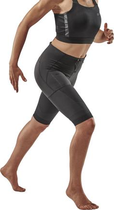 Rückansicht von CEP Compression Tights 3/4 Funktionsshorts Damen black