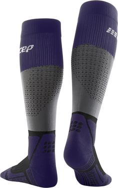 Rückansicht von CEP Max Cusion Wandersocken Damen grey/purple