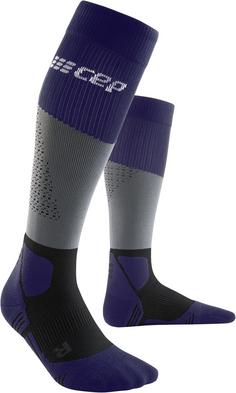 CEP Merino Mid Cut Socks Laufsocken Herren grey/purple