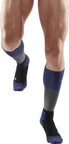 Rückansicht von CEP Merino Mid Cut Socks Laufsocken Herren grey/purple
