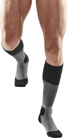 Rückansicht von CEP Merino Mid Cut Socks Laufsocken Herren grey/black